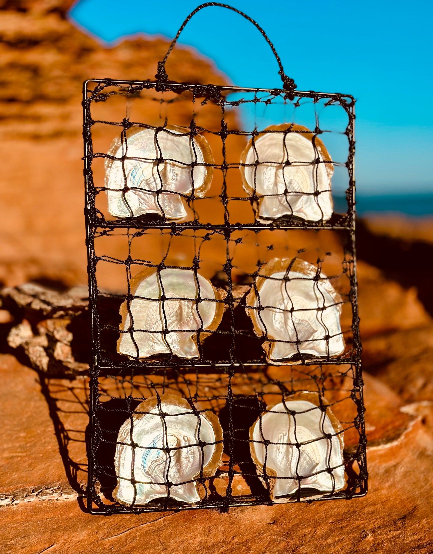 6 pocket pearl shell panel