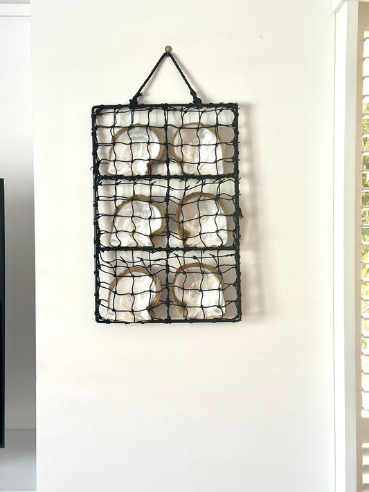 6 pocket pearl shell panel