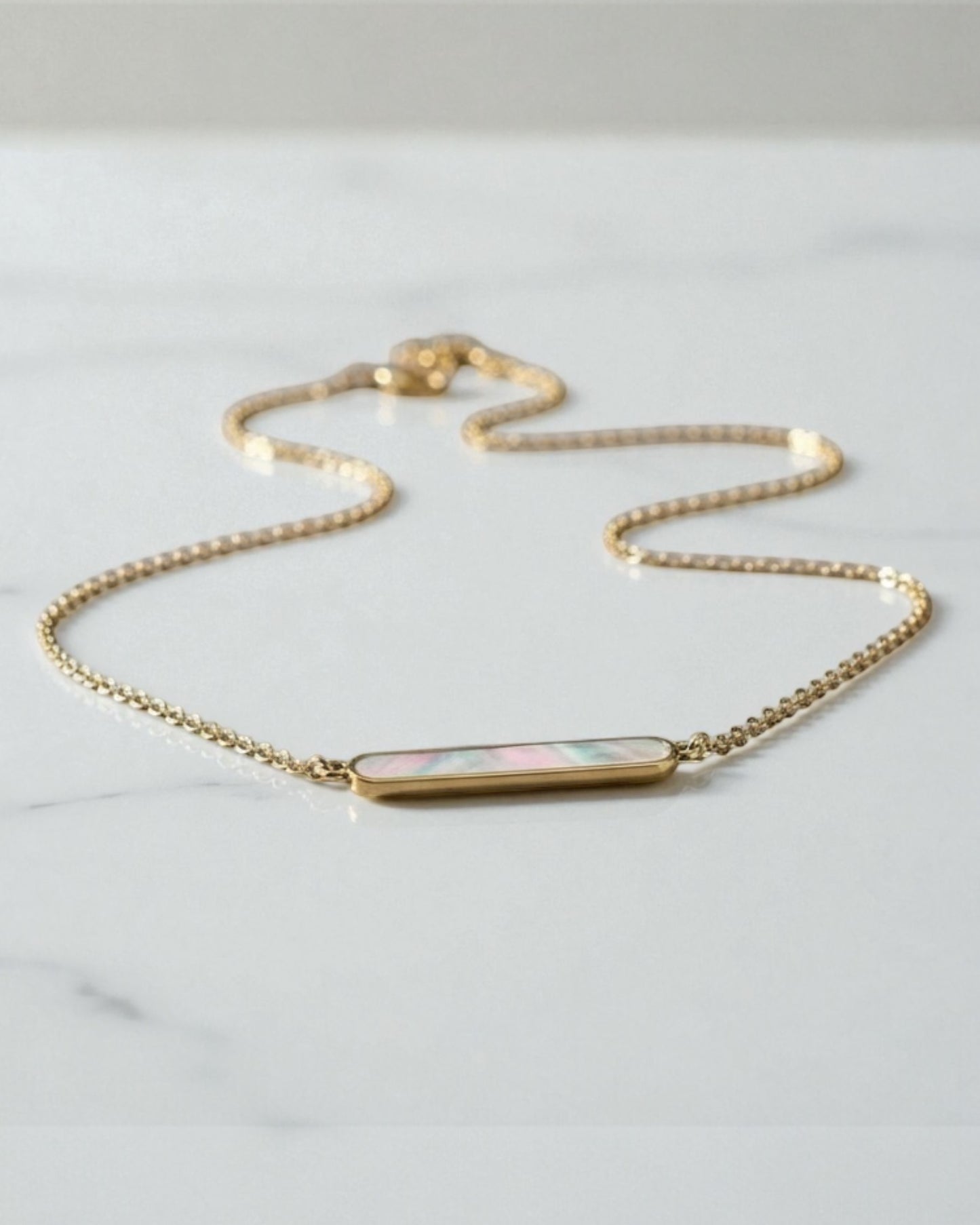 Mother of Pearl Bar Necklace